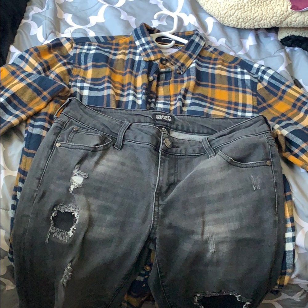 MENS FLANNEL AND JEANS BUNDLE